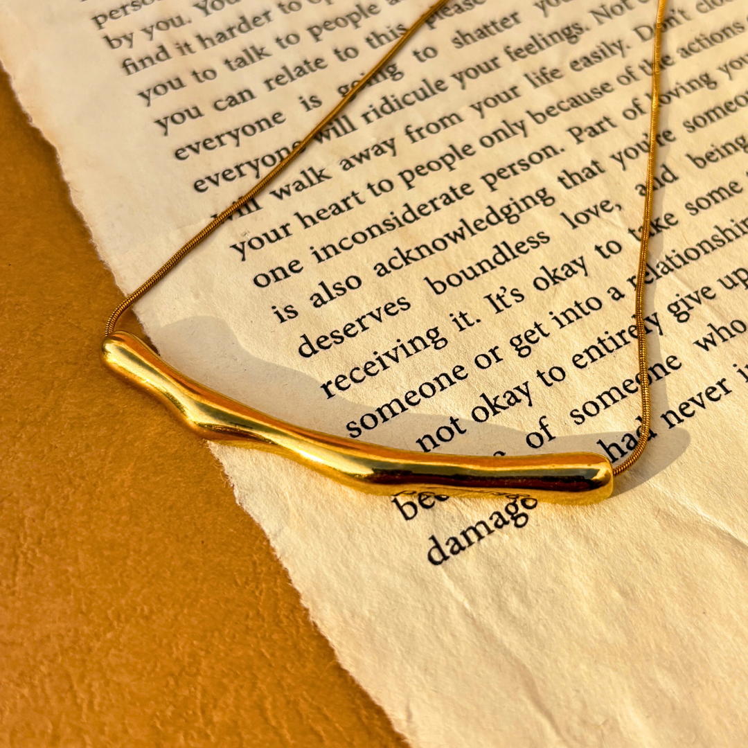 Anti-Tarnish Gold Pendant Necklace