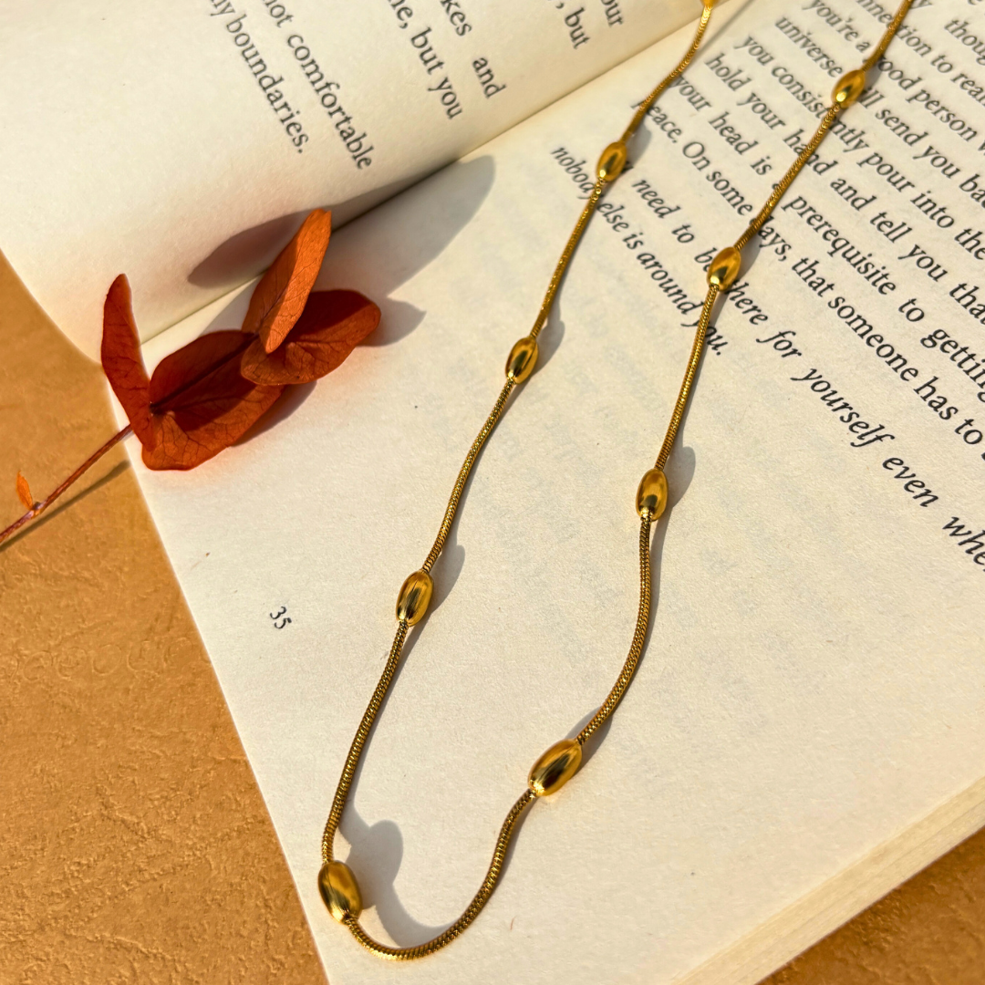 Anti-Tarnish Gold Pendant Necklace