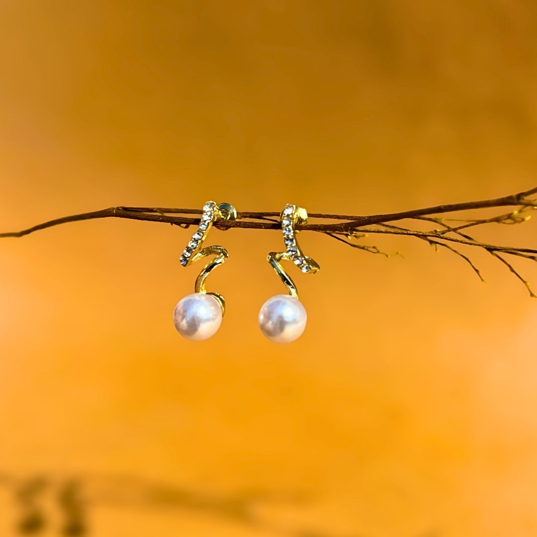 Ornikaa Classic Gold-Tone Anti-Tarnish Earrings