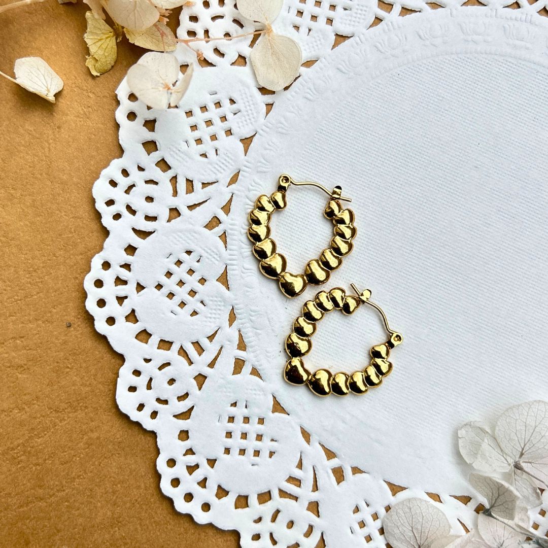 Anti-Tarnish Twisted Gold Hoop Earrings