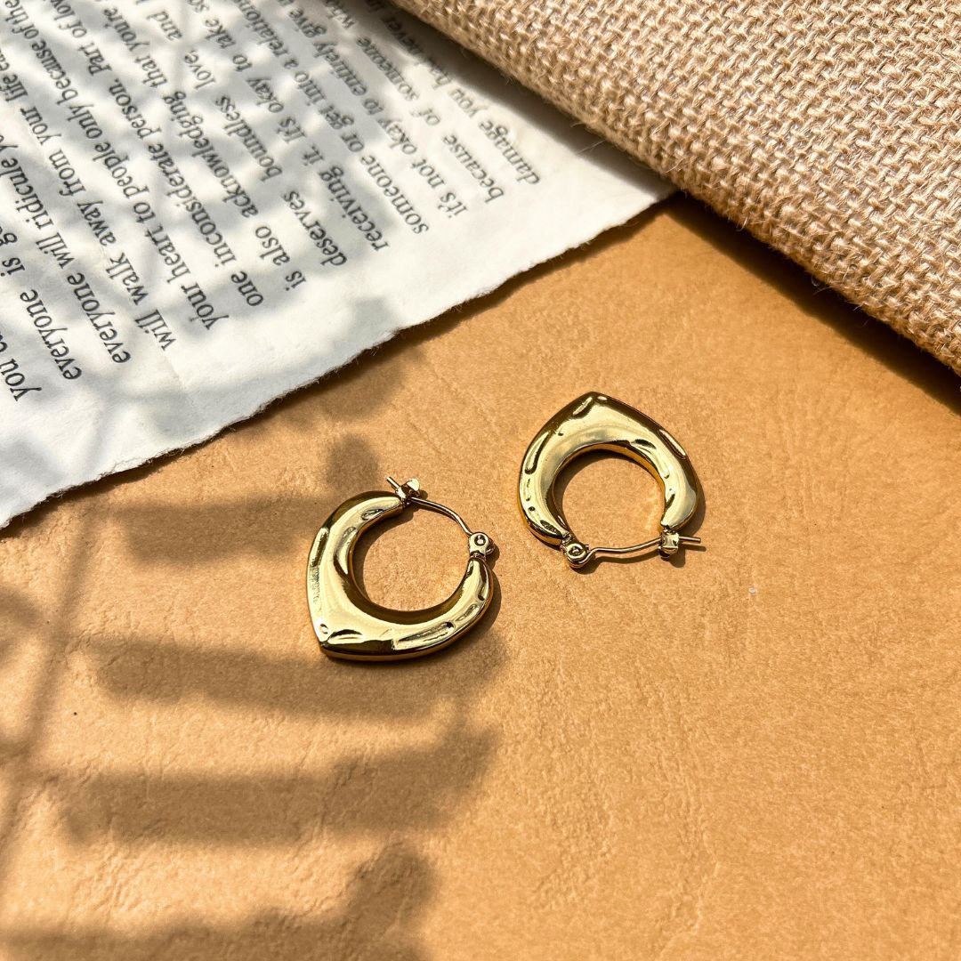 Ornikaa Classic Gold-Tone Anti-Tarnish Earrings