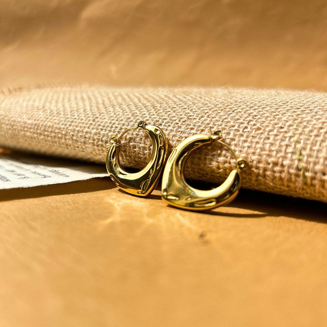 Ornikaa Classic Gold-Tone Anti-Tarnish Earrings