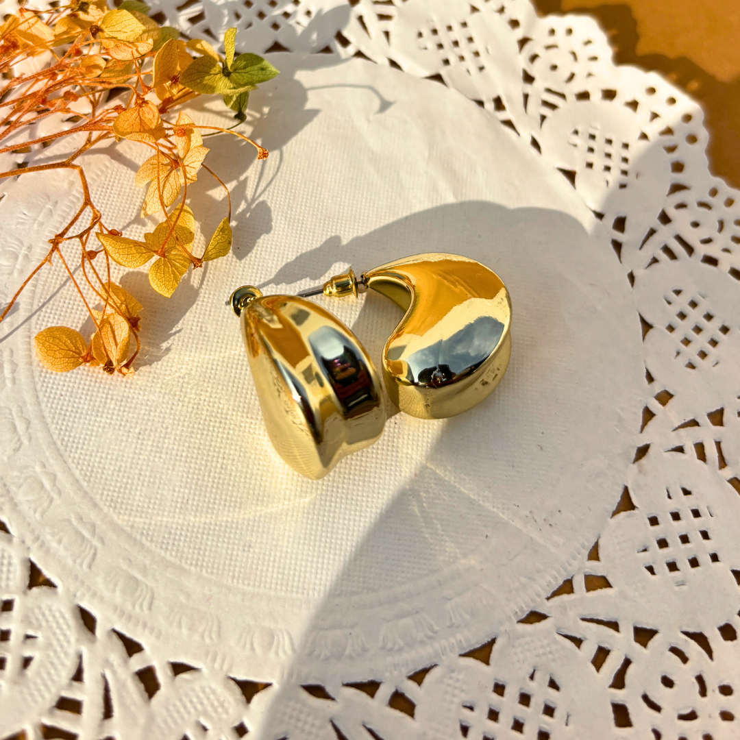 Anti-Tarnish Gold Chunky Hoop Earrings