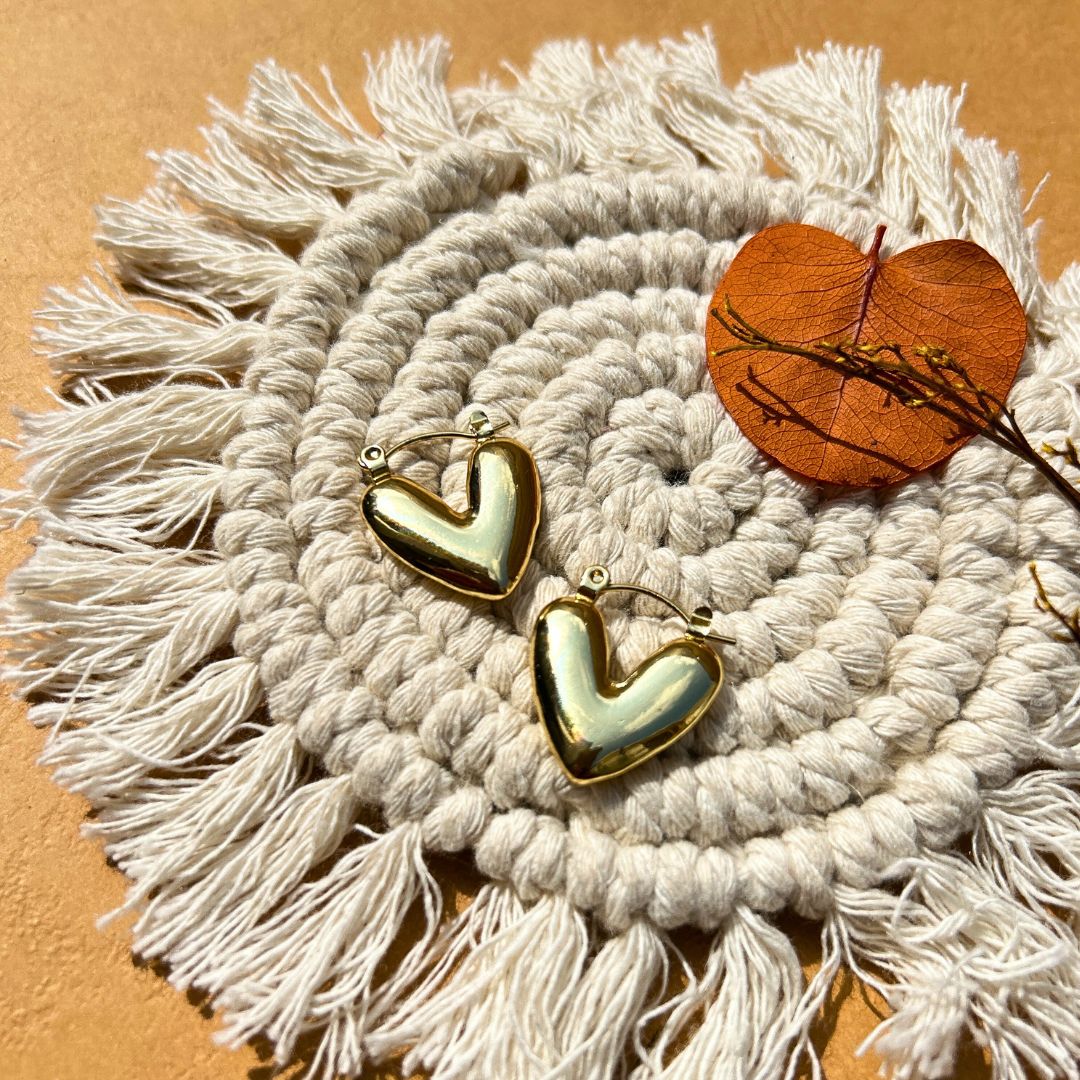 Ornikaa Classic Gold-Tone Anti-Tarnish Earrings