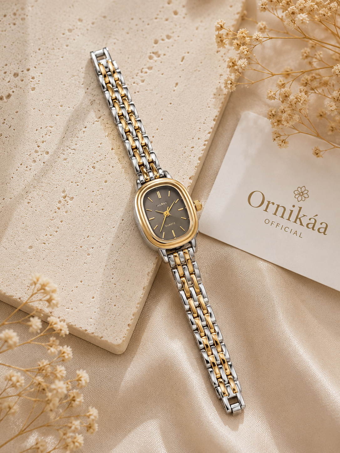 Vintage Two Tone Bracelet Watch for Women